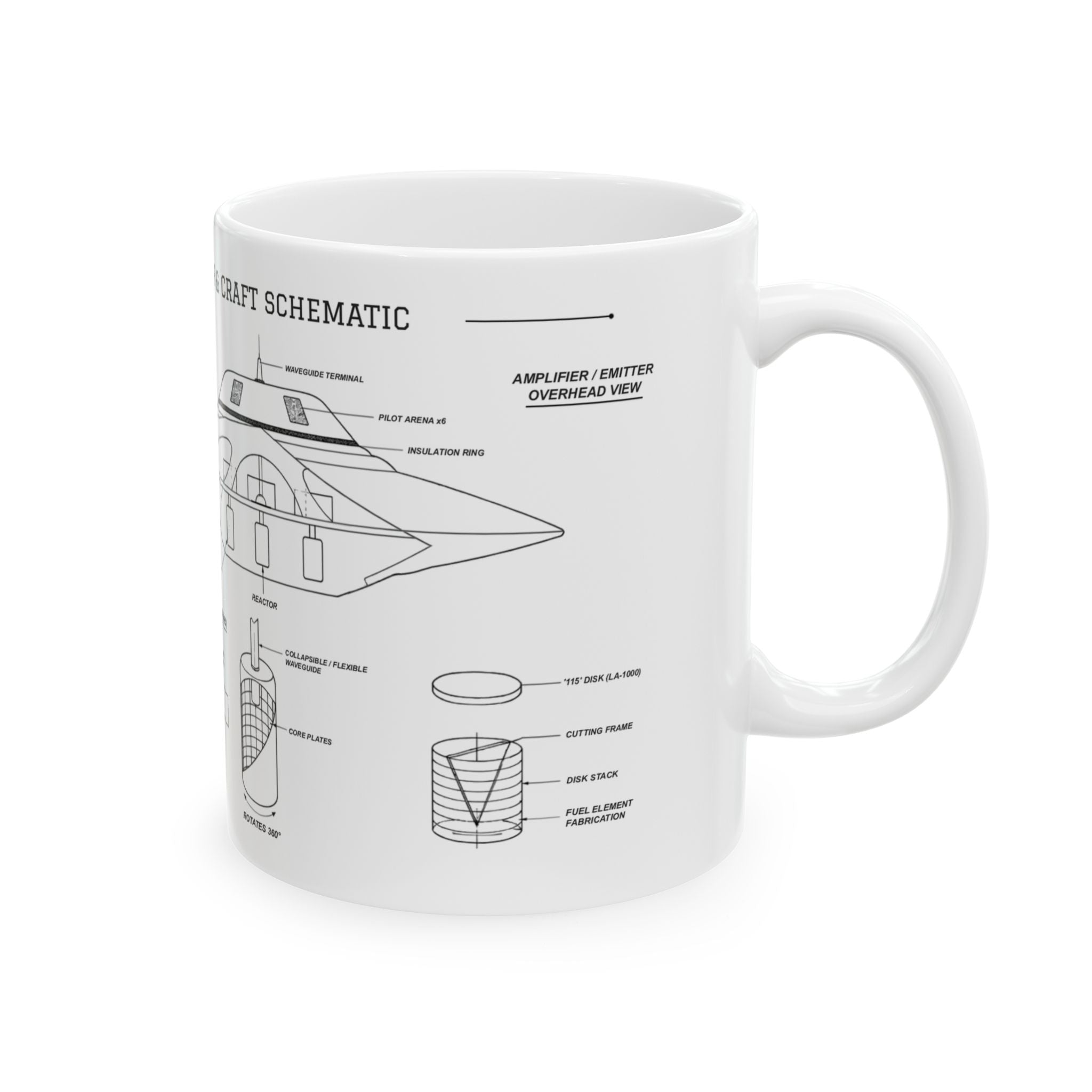 Sport Model Schematic Ceramic Mug — 11oz