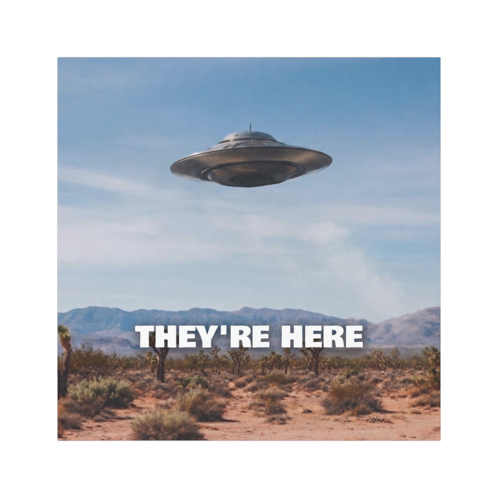 UFO They're Here - Car Magnet