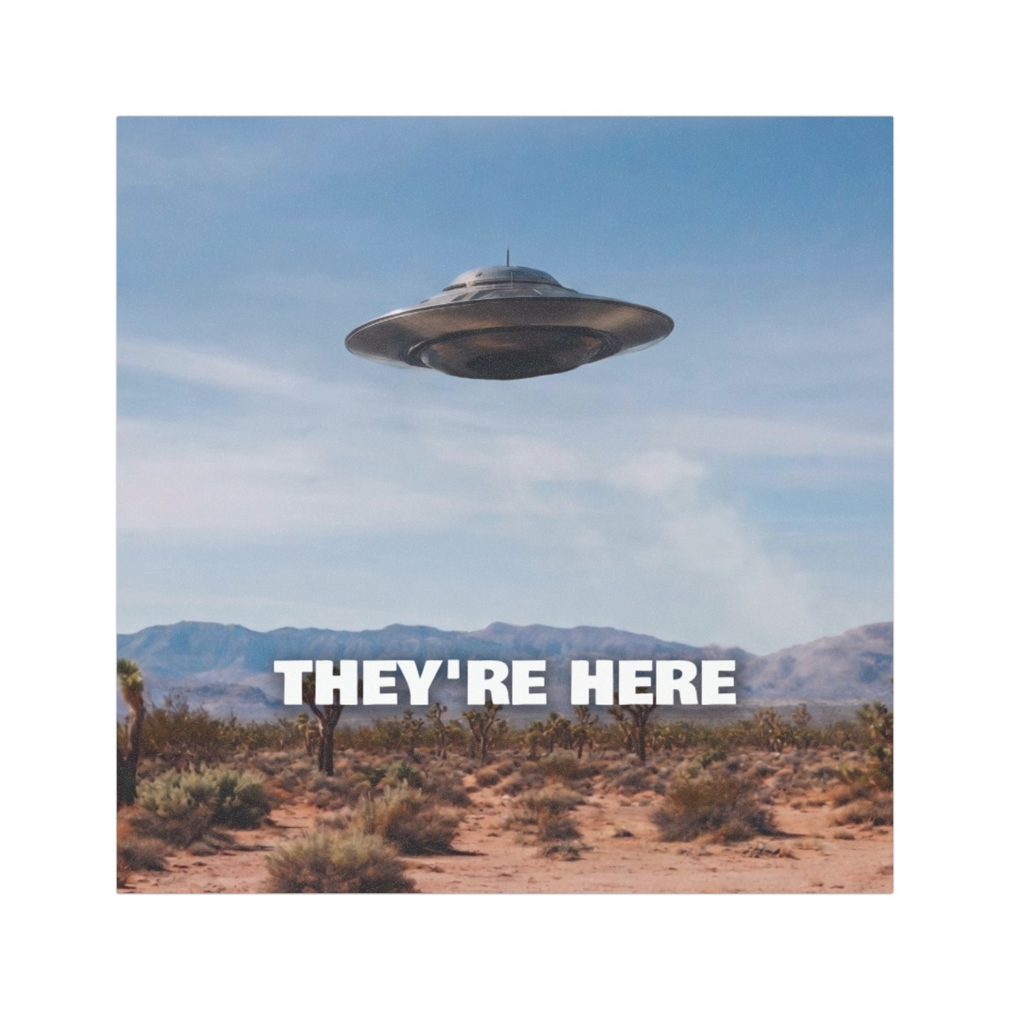 UFO They're Here - Car Magnet