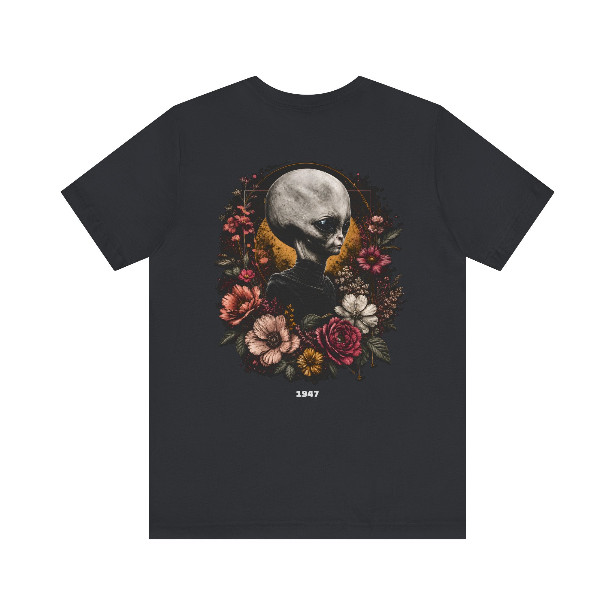 Roswell 1947 Alien Tee — Vintage Floral UFO T-Shirt