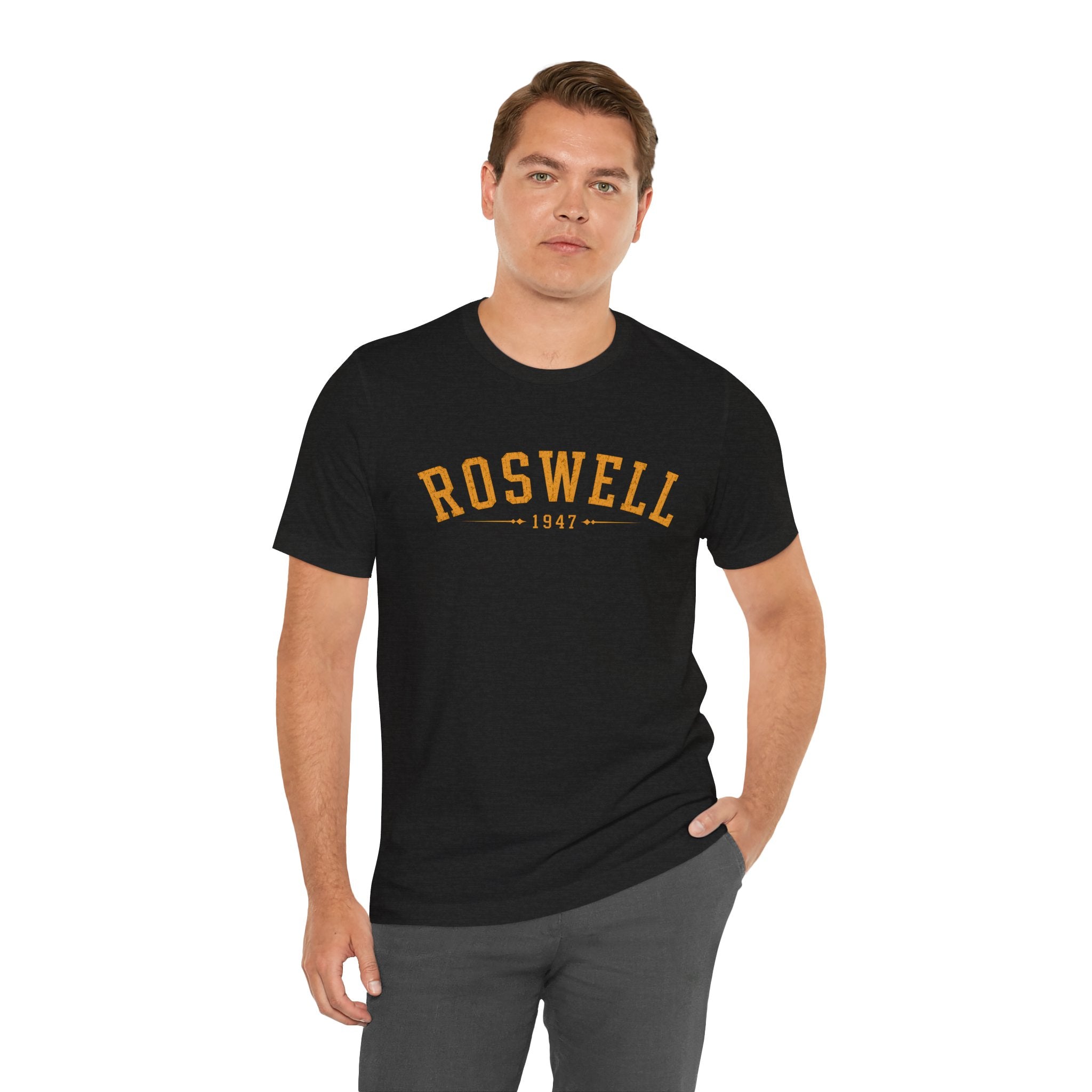 Roswell 1947 Alien Tee — Vintage Floral UFO T-Shirt