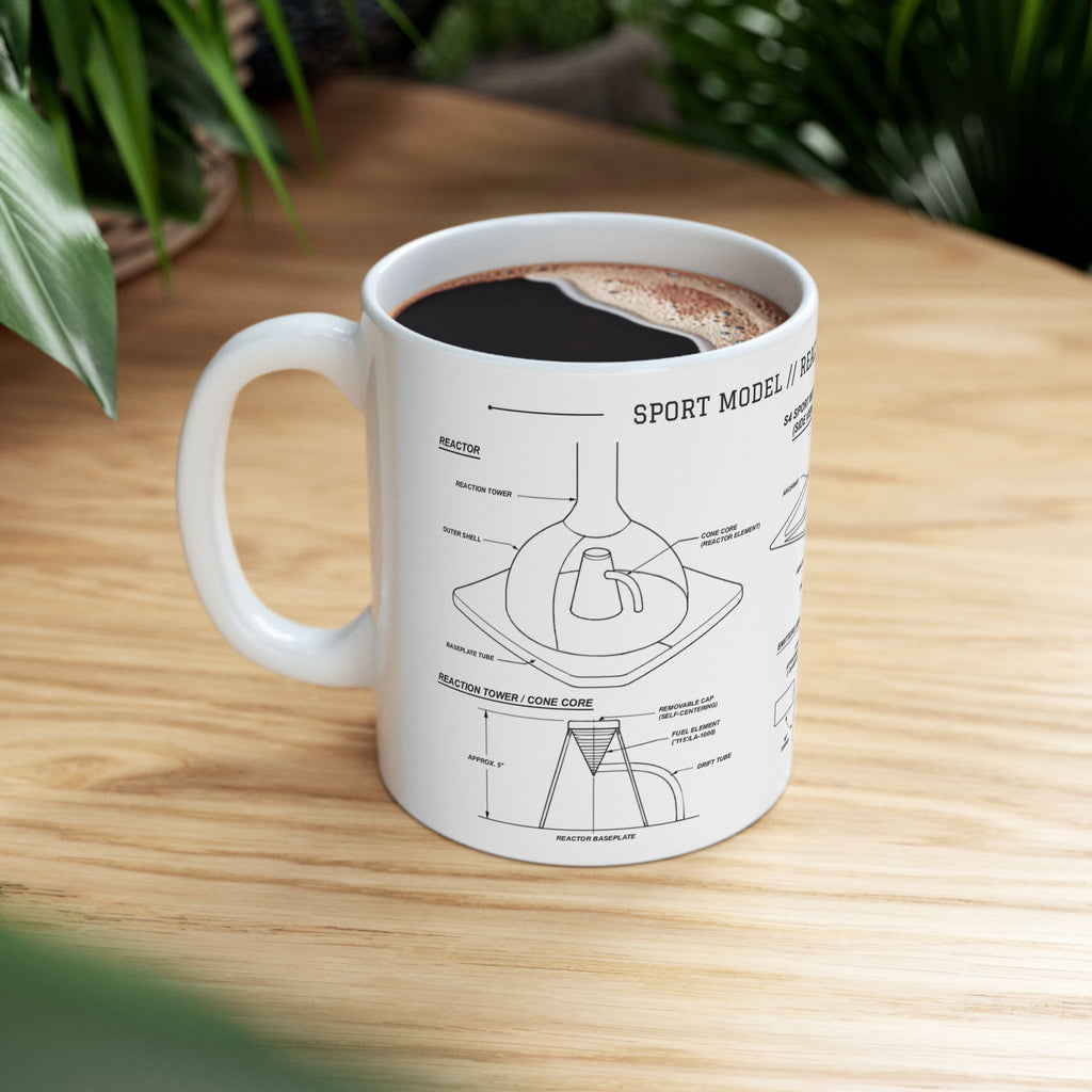 Sport Model Schematic Ceramic Mug — 11oz