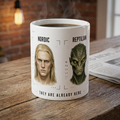 Alien Species - Nordic, Grey, Reptilian, Insectoid - Ceramic Mug - 11oz