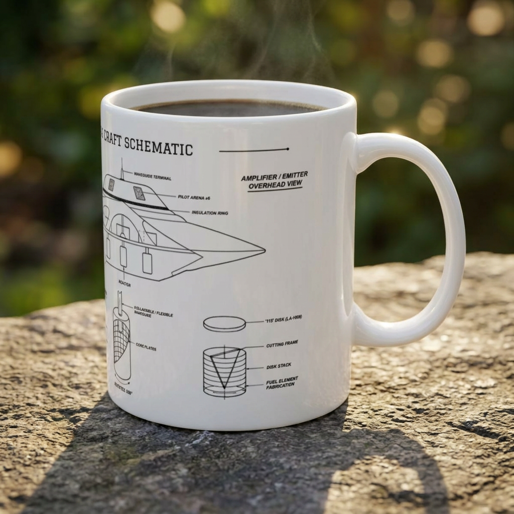 Sport Model Schematic Ceramic Mug — 11oz
