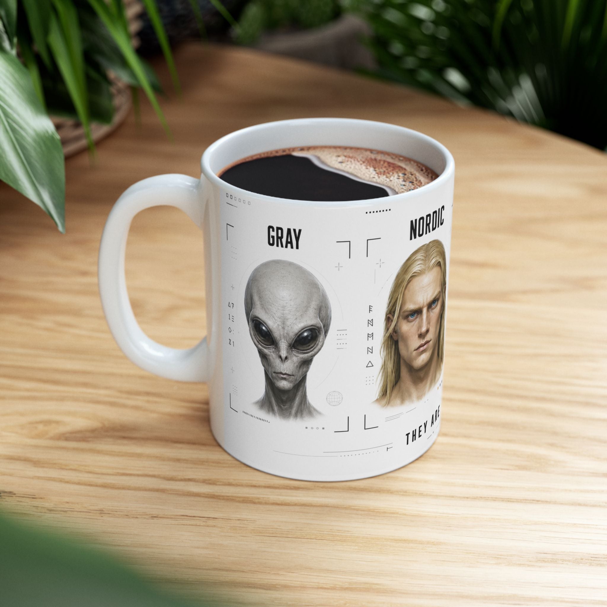 Alien Species - Nordic, Grey, Reptilian, Insectoid - Ceramic Mug - 11oz
