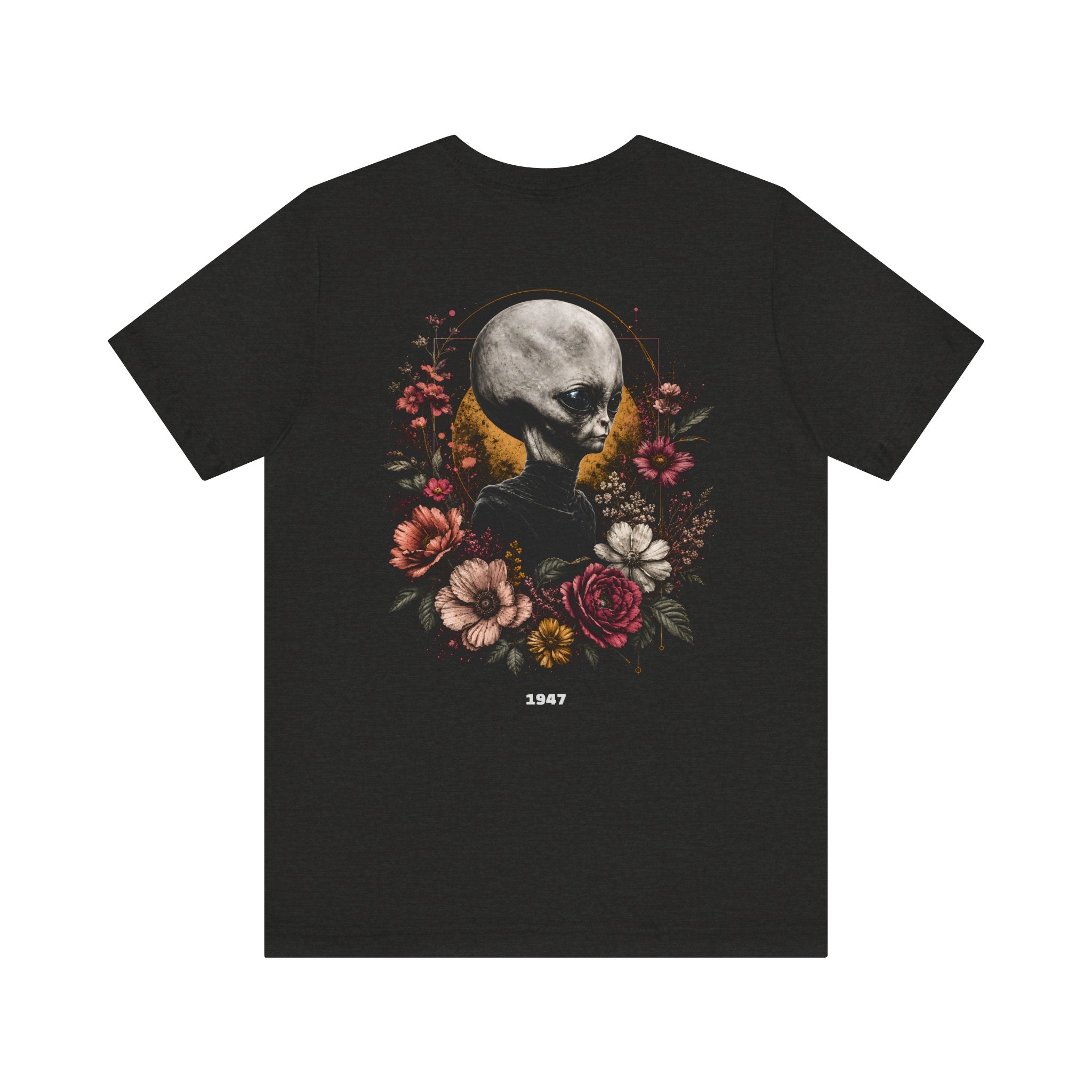 Roswell 1947 Alien Tee — Vintage Floral UFO T-Shirt