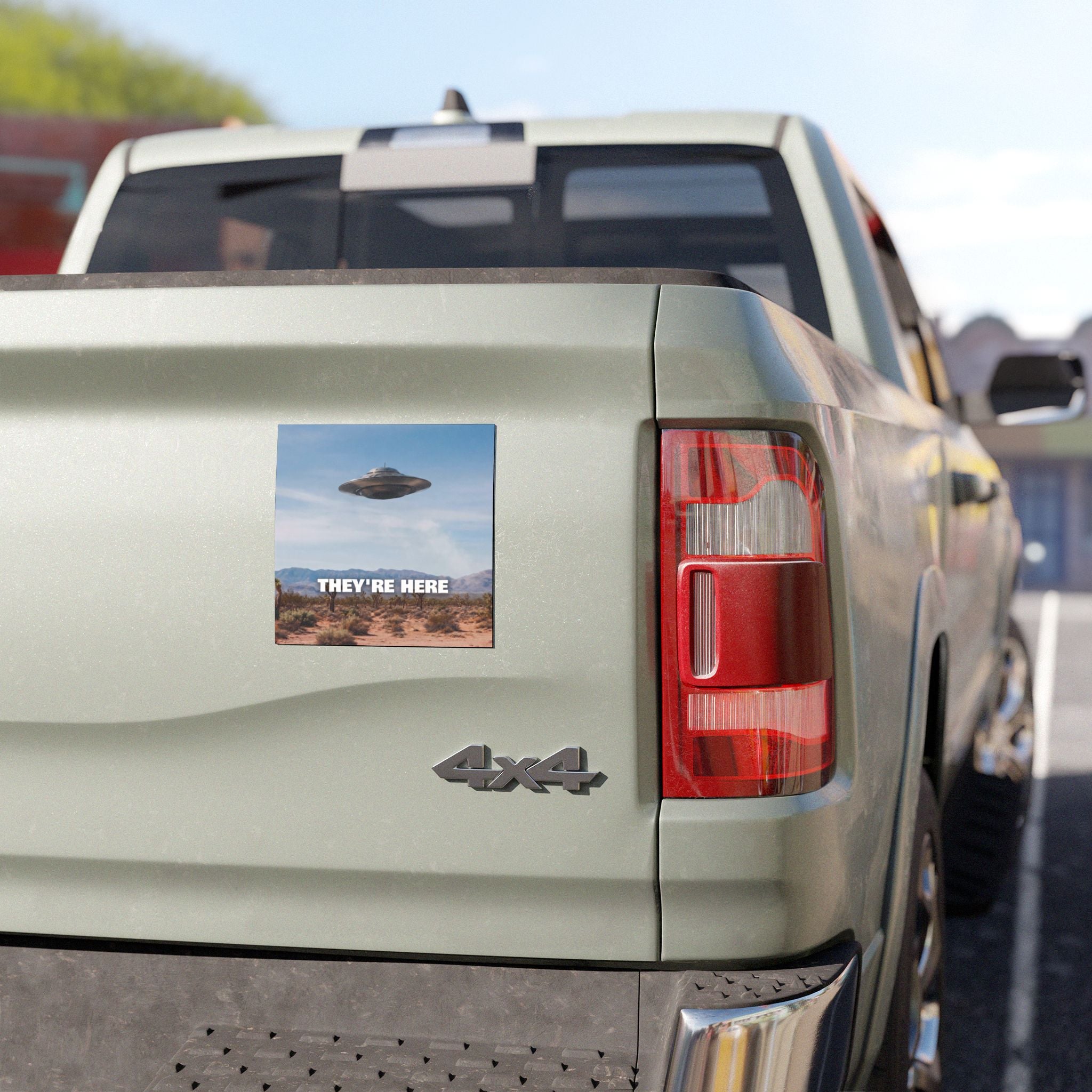 UFO They're Here - Car Magnet