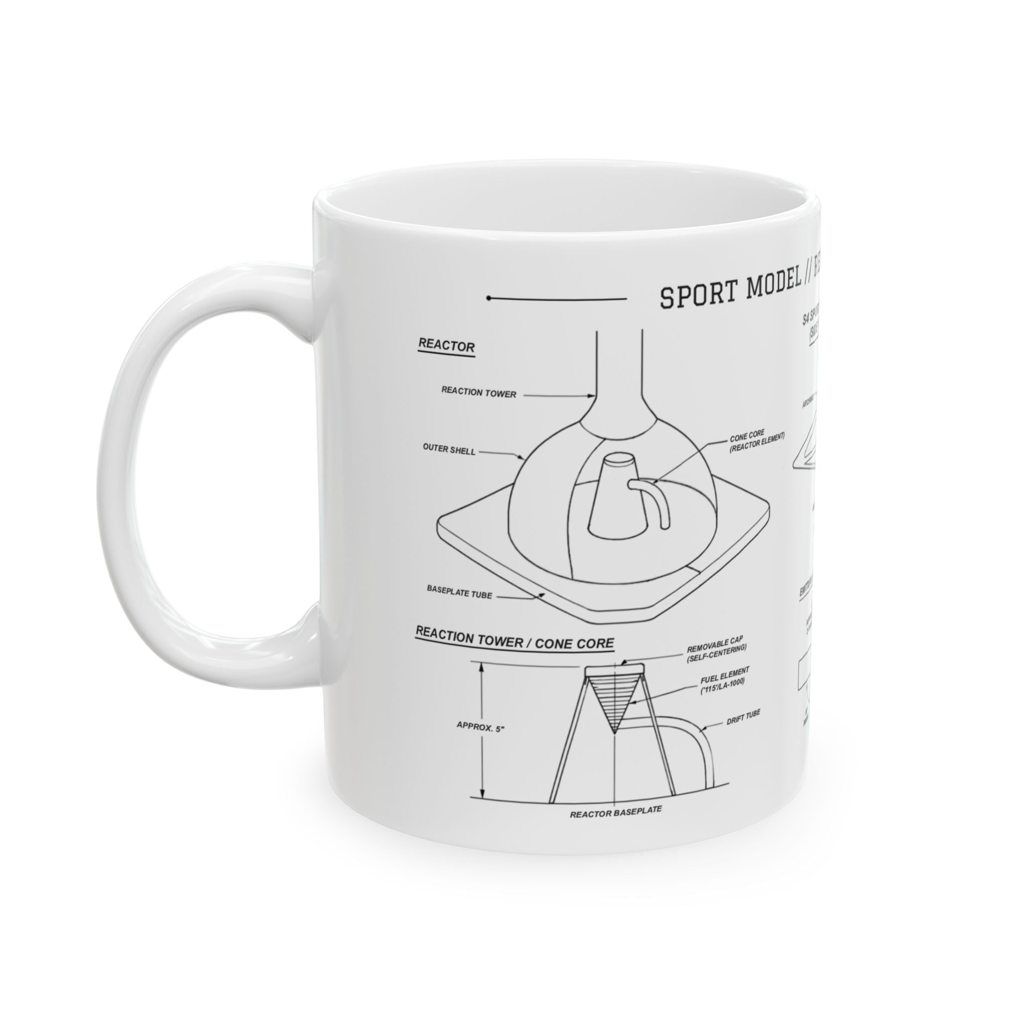 Sport Model Schematic Ceramic Mug — 11oz
