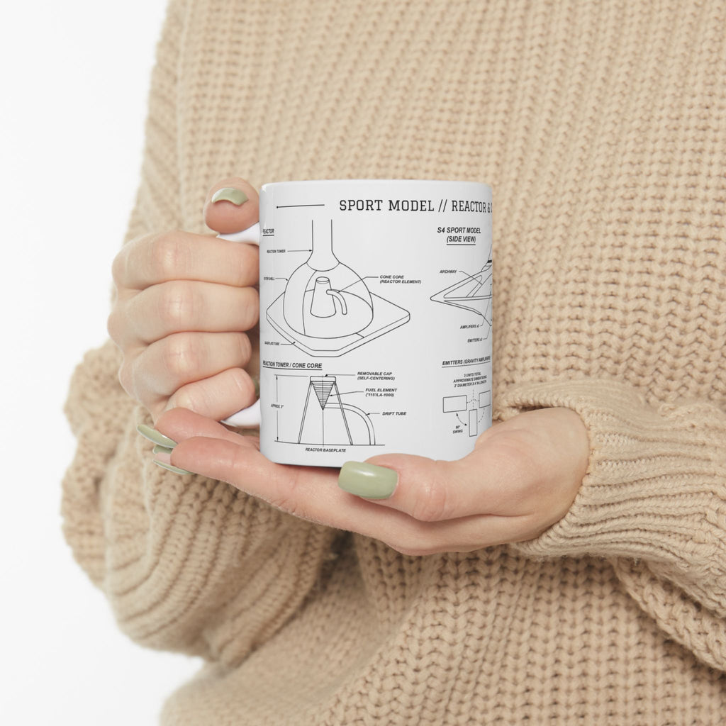 Sport Model Schematic Ceramic Mug — 11oz