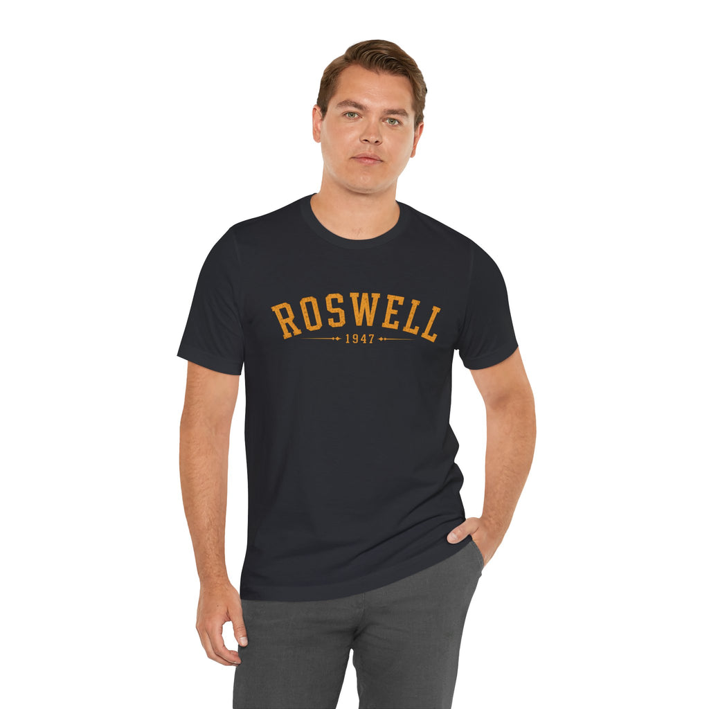 Roswell 1947 Alien Tee — Vintage Floral UFO T-Shirt