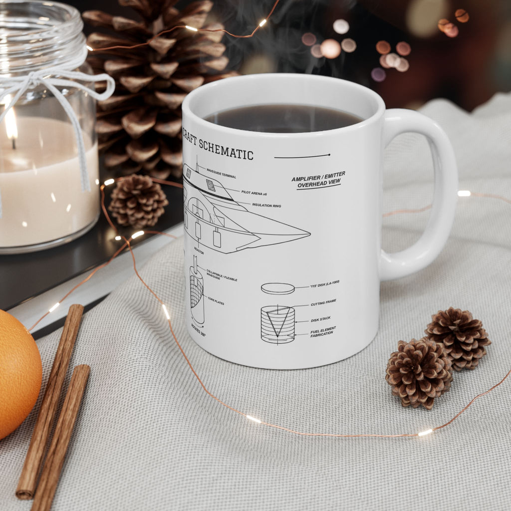 Sport Model Schematic Ceramic Mug — 11oz