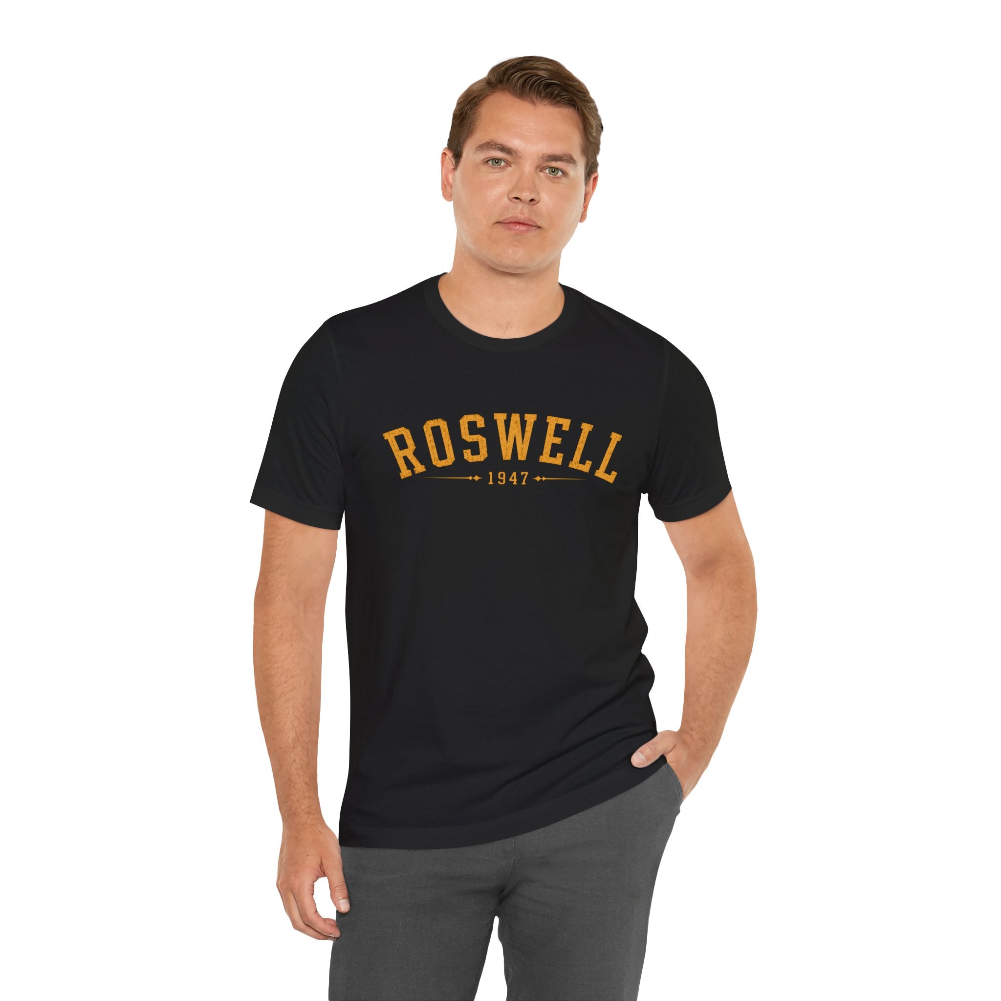 Roswell 1947 Alien Tee — Vintage Floral UFO T-Shirt